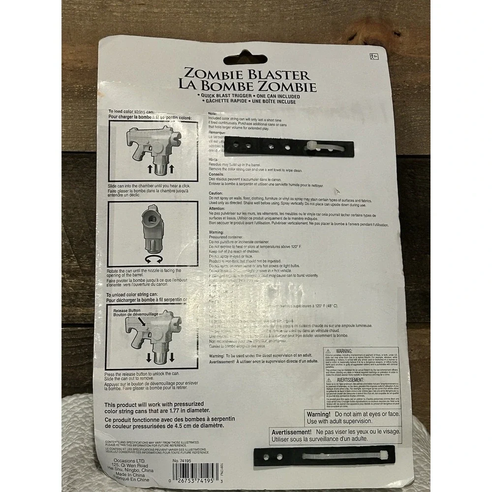 Zombie Silly‎ String Blaster Toy New In Package